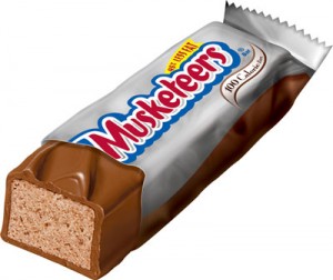 3 Musketeers candy bar
