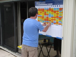 Here’s how you know this league is awesome: CBSSports.com Fantasy Football writer Jamey Eisenberg was our sticker bitch!