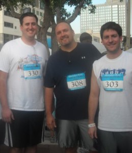 Gonos runs a 5K with the SportsLine guys