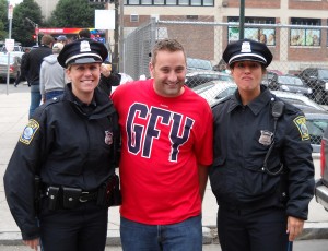 Emack with some of Boston's finest