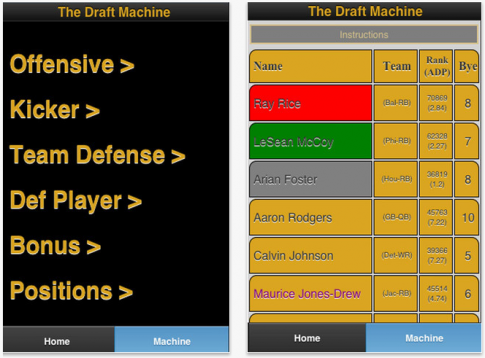 Draft Machine - Fantasy Football Draft iPad Apps