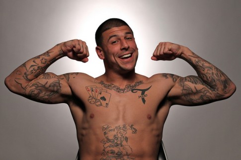 Patriots Tight Ends Aaron Hernandez, from the University of Florida