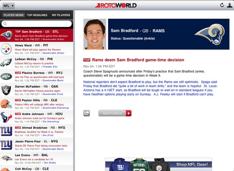 Rotoworld News, Best Fantasy Baseball Apps for iPad and iPhone