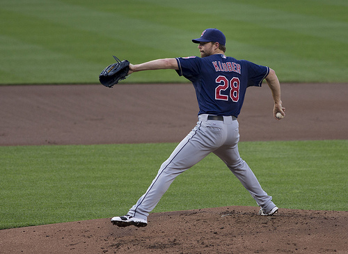 Kluber has posted K/9 and BB/9 beyond his pedigree. Photo by: Keith Allison