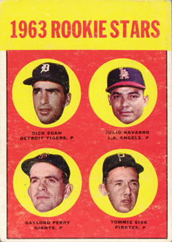 1963 Topps Gaylord Perry - Best 2nd-Year Baseball Cards