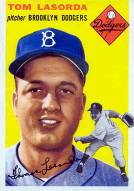 1954 Topps Baseball Tommy Lasorda