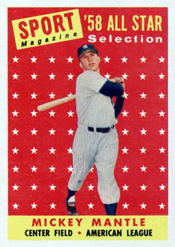 1958 Topps Mickey Mantle All-Stars #487