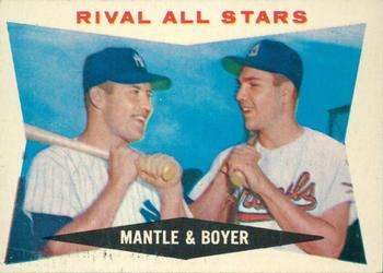 1960 Topps Rival All-Stars Mickey Mantle Ken Boyer #160