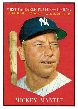 1961 Topps Mickey Mantle American League MVP #475