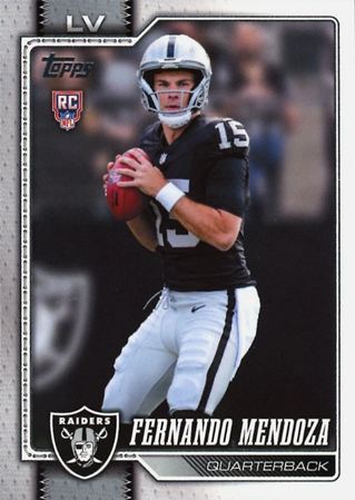2026 Topps Football Fernando Mendoza 301 - Best 2026 Topps Football Rookie Cards